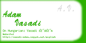 adam vasadi business card